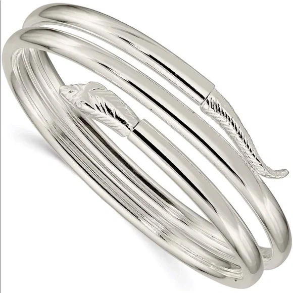 🆕 Sterling Silver Snake Wraparound Bracelet